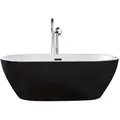 Produktbild: Beliani Whirlpool-Badewanne, Schwarz, Kunststoff, Oval, 80x59x170 cm, Badezimmer, Baden & Duschen, Badewannen