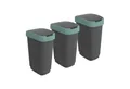 Produktbild: ROTHO Mülleimer Twist 3er-Set Mülleimer 50l mit Deckel, Kunststoff (PP) BPA-frei