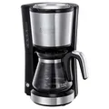 Produktbild: Russell Hobbs Kaffeemaschine Klein [Brausekopf für optimale Extraktion&Aroma] Compact (1 bis 5 Tassen, 0,6l Glaskanne, inkl Permanentfilter, Warmhalteplatte) kompakte Filterkaffeemaschine 24210-56