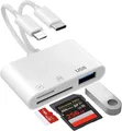 Produktbild: 5-In-1 SD Kartenleser für iPhone und Android – Lightning/USB-C SD/TF Speicher...