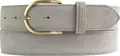 Produktbild: BELTINGER Damen-Gürtel aus Veloursleder 3,5 cm | Velour-Ledergürtel für Damen 35mm | Wildleder-Gürtel mit runder, goldener Gürtelschließe | Hellgrau 95cm