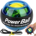 Produktbild: KRUMAD Powerball Handtrainer bis 8000 U min, LED-Lichtfunktion, Gyro Ball Handgelenk Trainer, Gyroskop Training, Unterarmtrainer, Automatischer Widerstand, Wrist Ball für Koordination, Rehabilitation