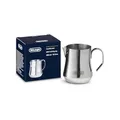 Produktbild: De'Longhi Milchkännchen DLSC060, Milchkännchen für manuelles Aufschäumen, ergonomischer Griff, Kapazität 350 ml, Edelstahl