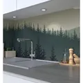 Produktbild: MyMaxxi Küchenrückwand Küchenrückwand selbstklebend Minimalistische Waldlichtung Folie, (Klebefolie passend geschnitten und gerollt B 220 cm x H 60 cm), Wald Zeichnung grün B 220 cm x H 60 cm bunt|grün 220 cm x 60 cm