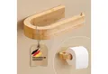 Produktbild: DEKAZIA Toilettenpapierhalter ohne Bohren aus 100% FSC®-zertifiziertem Bambus Holz, selbstklebend (Klopapierhalter Klorollenhalter WC Papier Halterung, WC Papier Halterung), Bambus Holz, ohne Bohren, WC-Rollenhalter