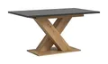 Produktbild: xonox.home Tisch Motion X4AE3T56 Ausziehbarer Esstisch in Artisan Nb. und grau Nb. mit X-Fußgestelll, ca. 150-190x76x90 cm