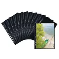 Produktbild: HERMA 7788 Fotohüllen für Ordner, 10 Stück, 20x30 cm, 1 Fach, beidseitig bestückbare Fotophan Fotosichthüllen Sammelhüllen Postkartenhüllen Prospekthüllen mit Eurolochung, schwarz
