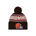 Produktbild: New Era Cleveland Browns NFL 2024 Sideline Sport Knit Braun Bommelmütze - One-Size