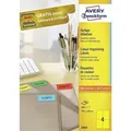 Produktbild: AVERY Artikelnr. 3459, Etiketten gelb,  400 Etiketten/100