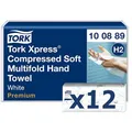 Produktbild: Tork Papierhandtücher Xpress Premium, 100889, H2, 2-lagig, Interfold-Falz, 21,2 x 24cm, 2700 Stück