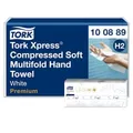 Produktbild: Essity Professional Hygiene Germany GmbH Tork Xpress® Multifold Papierhandtücher, weiß, H2, 24 x 21,2 cm, Große komprimierte 2-lagige Falzhandtücher zur Einzelblattentnahme, 1 Karton = 12 Packungen à 225 Tücher 100889