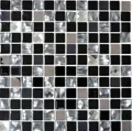 Produktbild: Mosaik Fliesen Edelstahl Glasmosaik anthrazit silber schwarz Mosaikplatte MOS63-CM-426