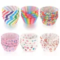 Produktbild: 600 Stück Muffinförmchen Papier, Muffins Backförmchen, Cupcake Regenbogen Papier Fällen Liners Wrapper, für Backen, Dessert, Party, Geburtstag, Hochzeit