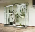 Produktbild: Halls Gewächshaus Altan 1,3 m² Alu 3 mm Blankglas Anlehngewächshaus