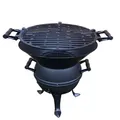 Produktbild: Grillfass aus Gusseisen+Stahl Grill Holzkohlegrill Kohlegrill BBQ Gartengrill