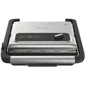 Produktbild: Tefal Kontaktgrill Inicio Adjust, Schwarz, Chrom, Metall, Kunststoff, 33.7x11.8 cm, herausnehmbare Fettauffangschale, Aufheizkontrollleuchte, Temperaturregler, Bereitschaftsanzeige, Grillplatten antihaftbeschichtet, Grills & Outdoor-Küchen, Elektrogrills