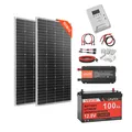Produktbild: VEVOR 400W 12V Solarpanel Komplett-Set Solarmodule Batterieregler Wechselrichter