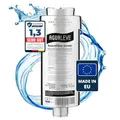 Produktbild: AGUALEVE® Duschfilter – Wasserfilter Dusche – in chrom – gegen Kalk, Schwermetalle, Chlor, Schmutz, wirkt bakteriostatisch – bitte Gewindemaß prüfen – Markenqualität Made in EU