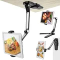 Produktbild: AboveTEK Tablet Halterung – Wand- & Tischhalter, Höhenverstellbar & 360° Drehbar, Tablet Ständer Kompatibel mit Handy, iPad, Kindle, Bett, Küche, Wand(4.7–13.5 Zoll) - Schwarz