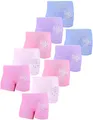 Produktbild: TupTam Mädchen Boxershorts aus Baumwolle – 10er Pack – Bequeme Unterwäsche für Schule, Sport und Alltag, Farbe: Skaterin Rosa Lila Apricot, Größe: 104-110