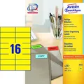 Produktbild: 1.600 AVERY Zweckform Etiketten 3455 gelb 105,0 x 37,0 mm