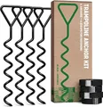 Produktbild: GardenGloss Trampolinsprungfeder GardenGloss Bodenanker Trampolin Set – 40cm Robuste Erdanker (4 St)