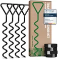 Produktbild: Bodenanker Trampolin Set 4 Stück – 40cm Robuste Erdanker für Trampolin – Schr...
