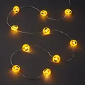 Produktbild: hellum LED Lichterkette Herz Emoji, 10 LED Smiley Licht warmweiß, Kupferkabel Lichterkette mit Emojis Herzaugen, Smiley batteriebetrieben (2xAA n.i.) Valentinstag Dekoration 522969