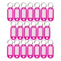Produktbild: WINTEX 100x Schlüsselanhänger beschriftbar - Strapazierfähige Schlüssel Anhänger mit Etiketten - Farbige Schlüsselanhänger zum Beschriften für Organisation oder Reisen - Rosa