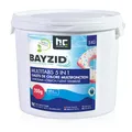 Produktbild: BAYZID Chlor Multitabs 5 in 1-200g Chlortabletten für Pool - 5kg - 5-Phasen Pflege & Reinigung - Made in Europe - Für kristallklares Poolwasser