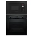 Produktbild: BOSCH Backofen-Set EcoClean + Mikrowelle 38cm Nischenhöhe f. Hochschränke schwarz