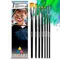 Produktbild: Tritart Schminkpinsel Set 7-Teilig - Kinderschminken Pinsel für Fasching Halloween & Theaterschminke