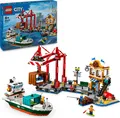 Produktbild: LEGO City Hafen mit Frachtschiff, Bauspielzeug für Jungen und Mädchen ab 8 Jahren, Geschenkidee für Kinder, Containerkran, Schiff-Spielzeug und 8 Minifiguren 60422