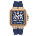 Produktbild: Guess Herren-Armbanduhr Analog Quarz mit Edelstahlarmband GW0637G3, blau, Streifen