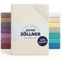 Produktbild: Julius Zöllner Jersey Spannbettlaken für Baby- & Kinderbett, 100% Jersey-Baumwolle, OEKO-TEX Standard 100 zertifiziert, Größe: 60x120cm / 70x140cm, 1er Pack, ecru