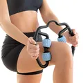 Produktbild: InnovaGoods Selbstmassagegerät mit Rollen, für Erwachsene, Unisex, Schwarz, Blau, 25 x 27 x 5 cm