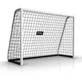Produktbild: Racetex Fussballtore für Garten Kinder und Erwachsene [ENORM ROBUST] - Fußballtor Kinder mit stabiler Stahlrahmen Front - Fußballtore Stahl 240cm - Weiß