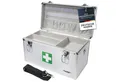 Produktbild: HMF Erste-Hilfe-Koffer Alu Medizinkoffer Arztkoffer für Erstversorgung, Erste-Hilfe-Koffer, mit Tragegriff und Schultergurt, 40 x 22,5 x 20,5 cm, silber