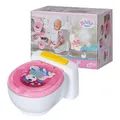 Produktbild: BABY born Toilette für Puppen mit Geräuschfunktion und Häufchen zum wegspülen, 828373 Zapf Creation, Weiß/Pink