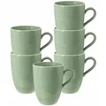 Produktbild: Seltmann Weiden Beat Color Glaze Kaffeebecher 350 ml 6er Set Salbeigrün - DS