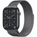 Produktbild: Apple Watch Series 11 Cellular 46mm Schiefer Titan Gehäuse mit Schiefer Milanaise Armband - M/L