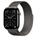Produktbild: Apple Watch Series 11 (GPS + Cellular) 46mm Titan Schiefer Milanaise-Armband Schiefer M/L - Grau