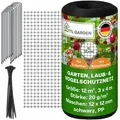 Produktbild: TTL GARDEN Vogelschutznetz 3x4m 12x12mm 20g/m² Schwarz Laubnetz Teichnetz Beetschutznetz Obstbaumnetz inkl. 15 Erdanker