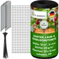 Produktbild: TTL GARDEN Vogelschutznetz 3x4m schwarz 20g/m2 engmaschig Laubnetz Gartennetz mit Erdanker Set