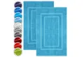 Produktbild: NatureMark Badematte 2er-Set Badvorleger 50x80cm, strapazierfähig, Baumwolle, rechteckig, Badematte 2-tlg., Duschmatte Duschvorleger, Premium Qualität, 50x80cm, Türkis
