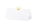 Produktbild: PartyDeco Tischkarten 10x5cm 10 Stück mit Herz Platzkarten Hochzeit Geburtstag Taufe blanko weiß Gold