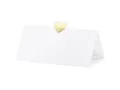 Produktbild: partydeco Papierdekoration, Tischkarten mit Herz 10x5cm blanko 10 Stück weiß / gold