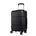 Produktbild: KONO Reisekoffer Handgepäck Koffer mit Rollen Hartschale Trolley 55x38x22cm 33 Liter Leichtgewicht ABS Schwarz