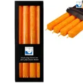 Produktbild: 4 Stearin Stabkerzen Orange 250 x 22 mm Kerzenfarm Kerzen Candle Set
