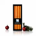 Produktbild: 4 Stearin Set Stabkerzen orange 25cm Set Kerzenfarm Hahn Hochzeit Tischdeko